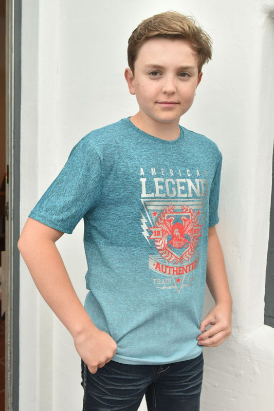 Kid's American Legend Blue Ombre Quick Dry T-shirt