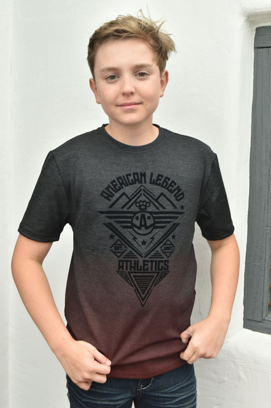 Kid's American Legend Black Ombre Quick Dry T-shirt
