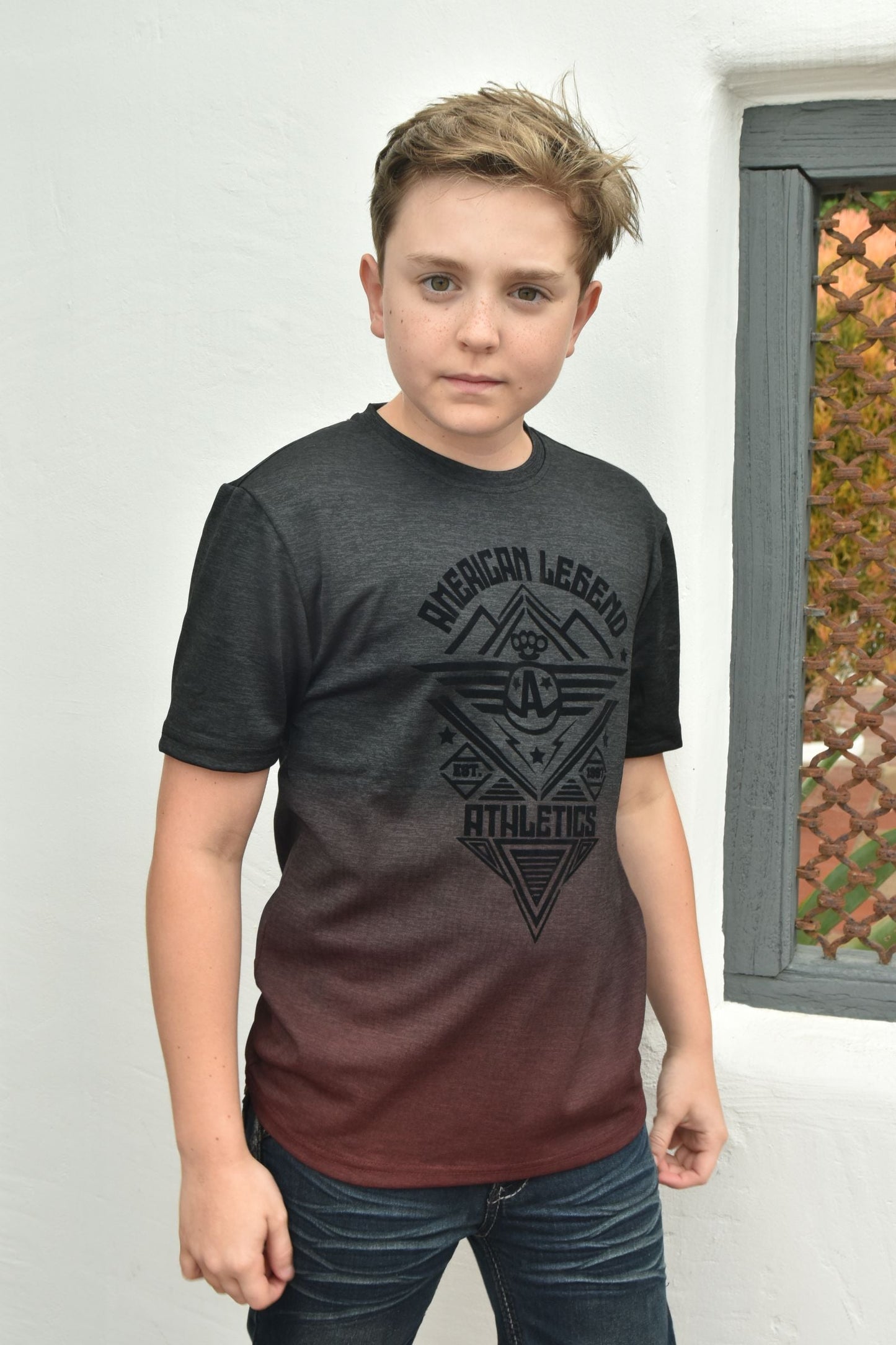 Kid's American Legend Black Ombre Quick Dry T-shirt