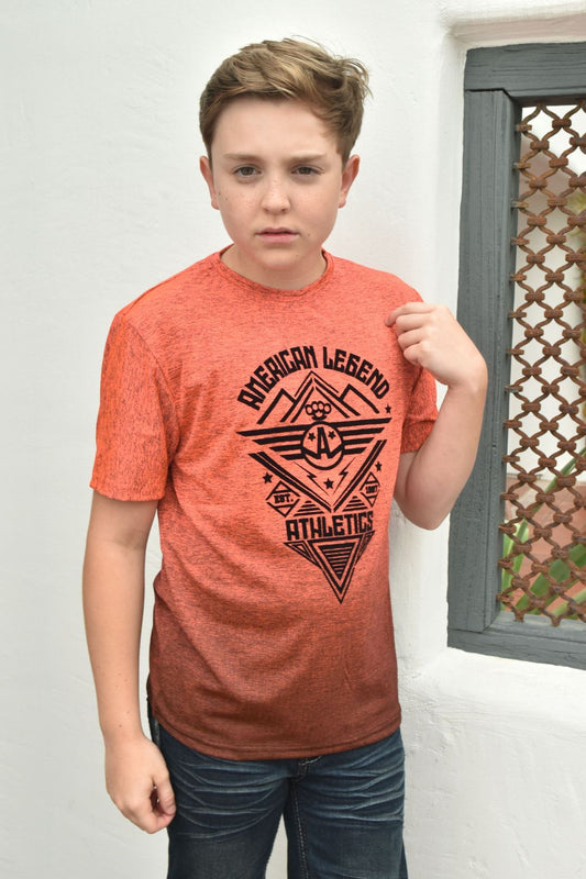 Kid's American Legend Coral Ombre Quick Dry T-shirt