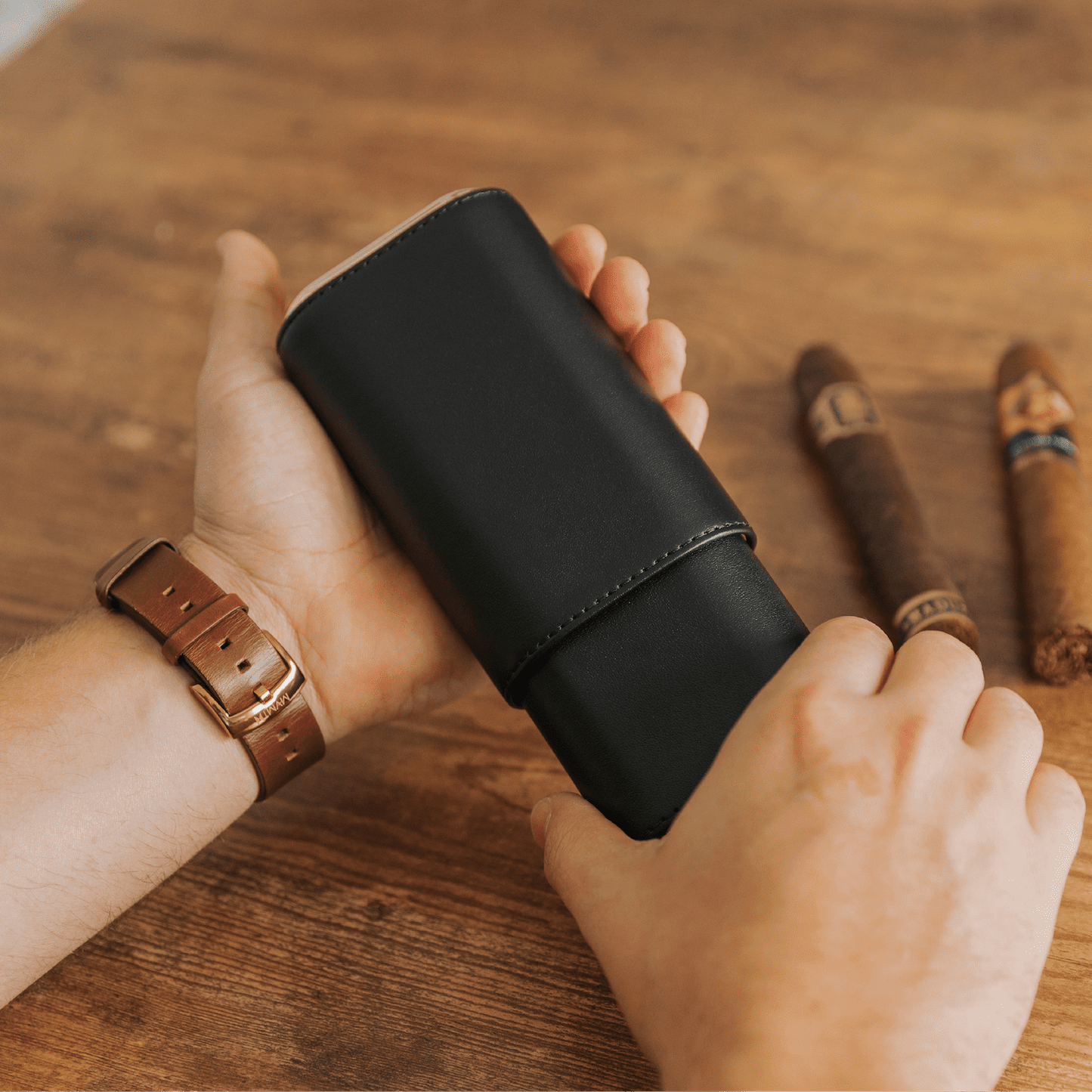 Premium 3 Cigar Travel Case