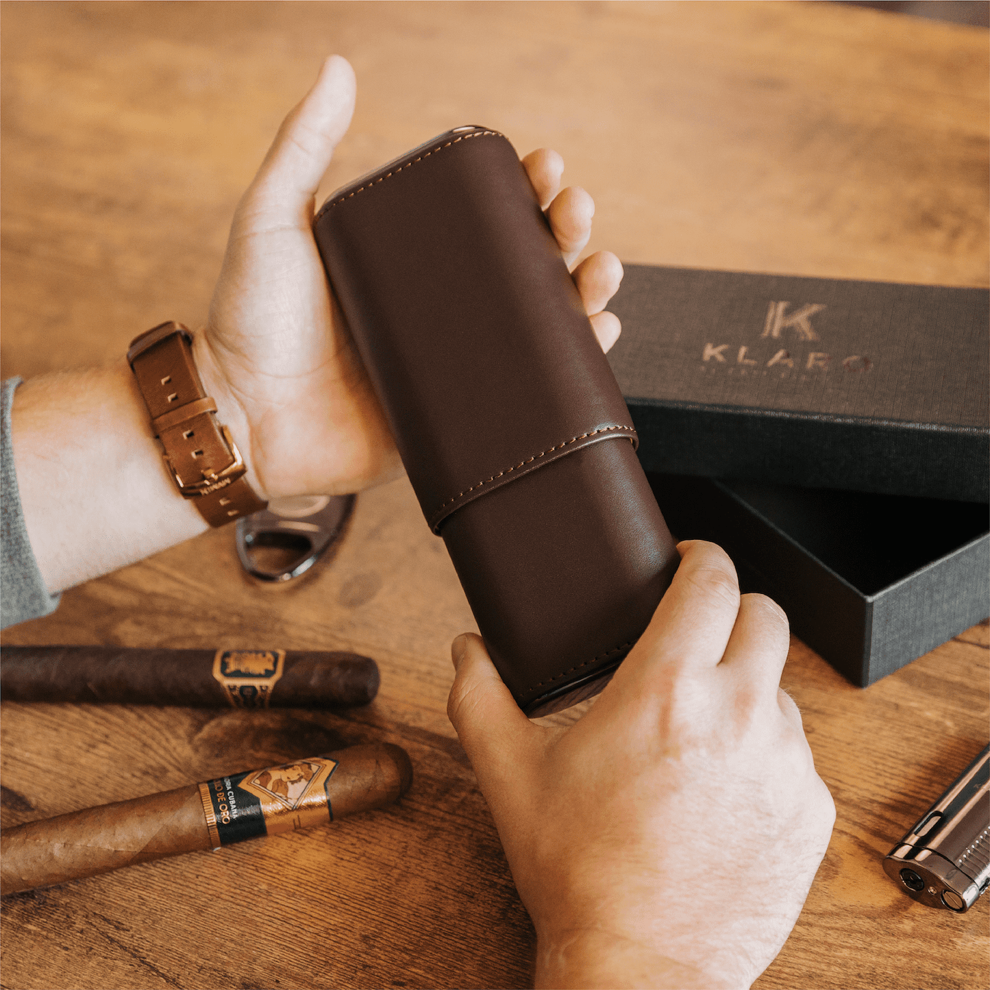 Premium 3 Cigar Travel Case