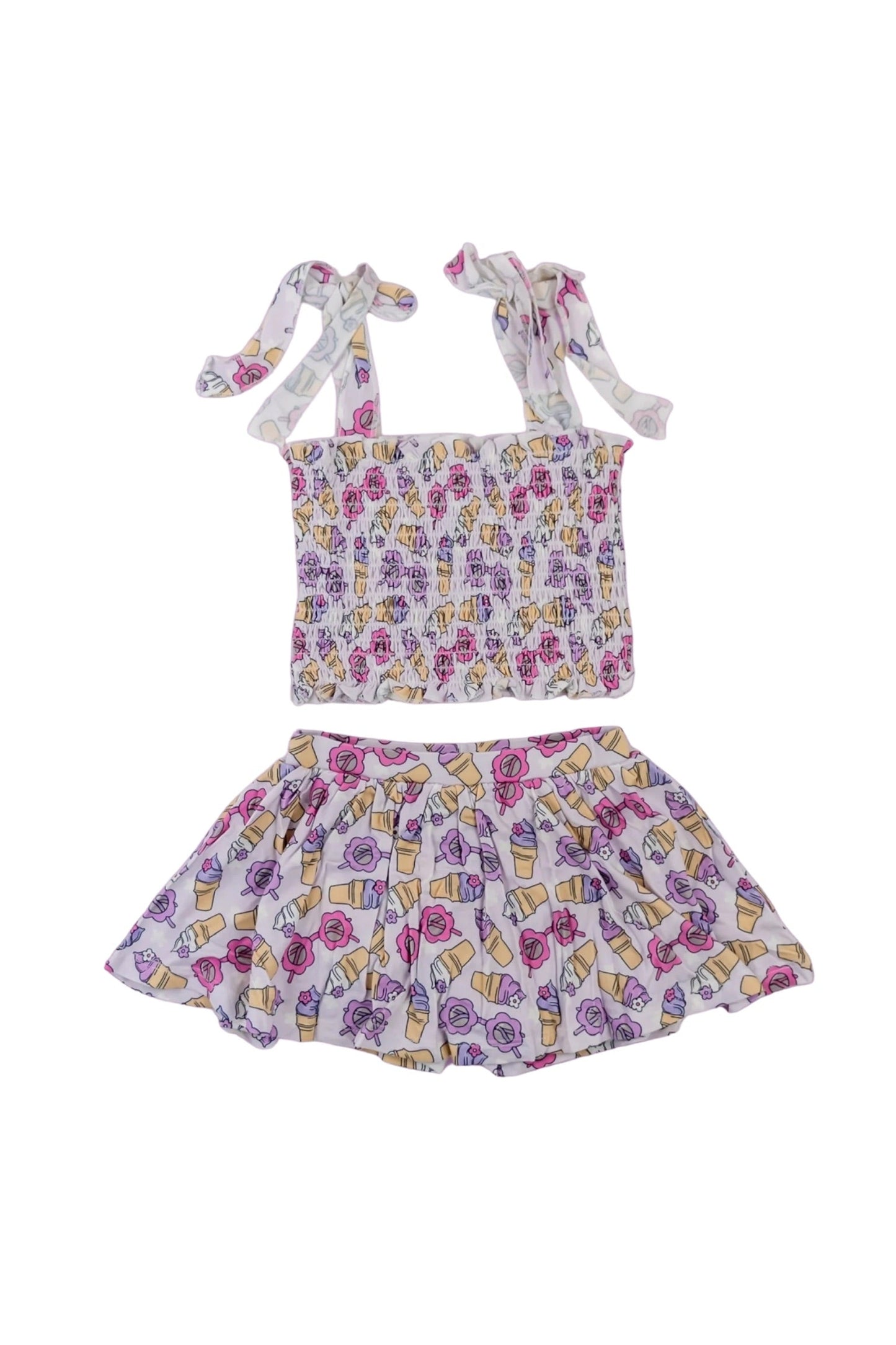 SWEET SUMMER DREAM SMOCKED SKORT SET