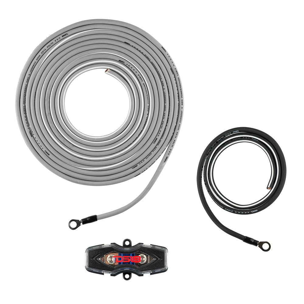 8-GA CCA Amplifier Installation Kit - SILVER