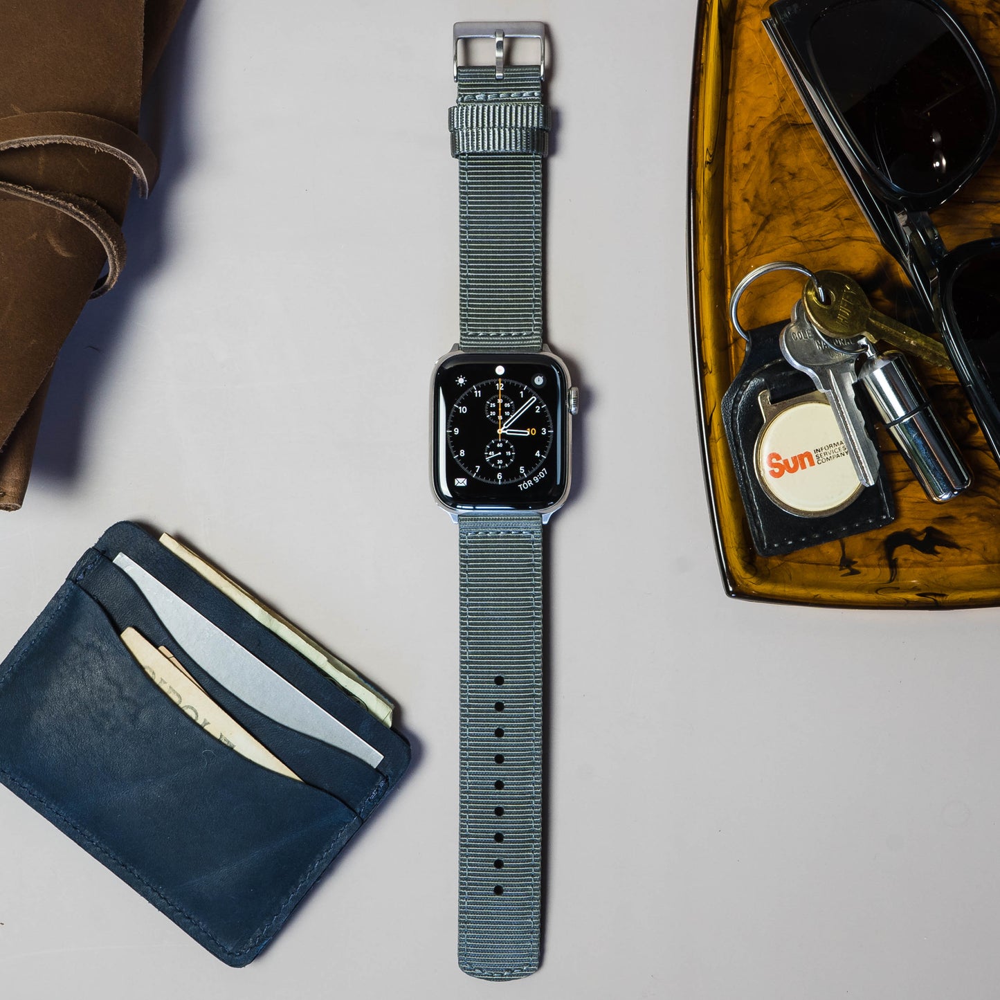Apple Watch Two Piece NATO® style Smoke Grey Watch Band