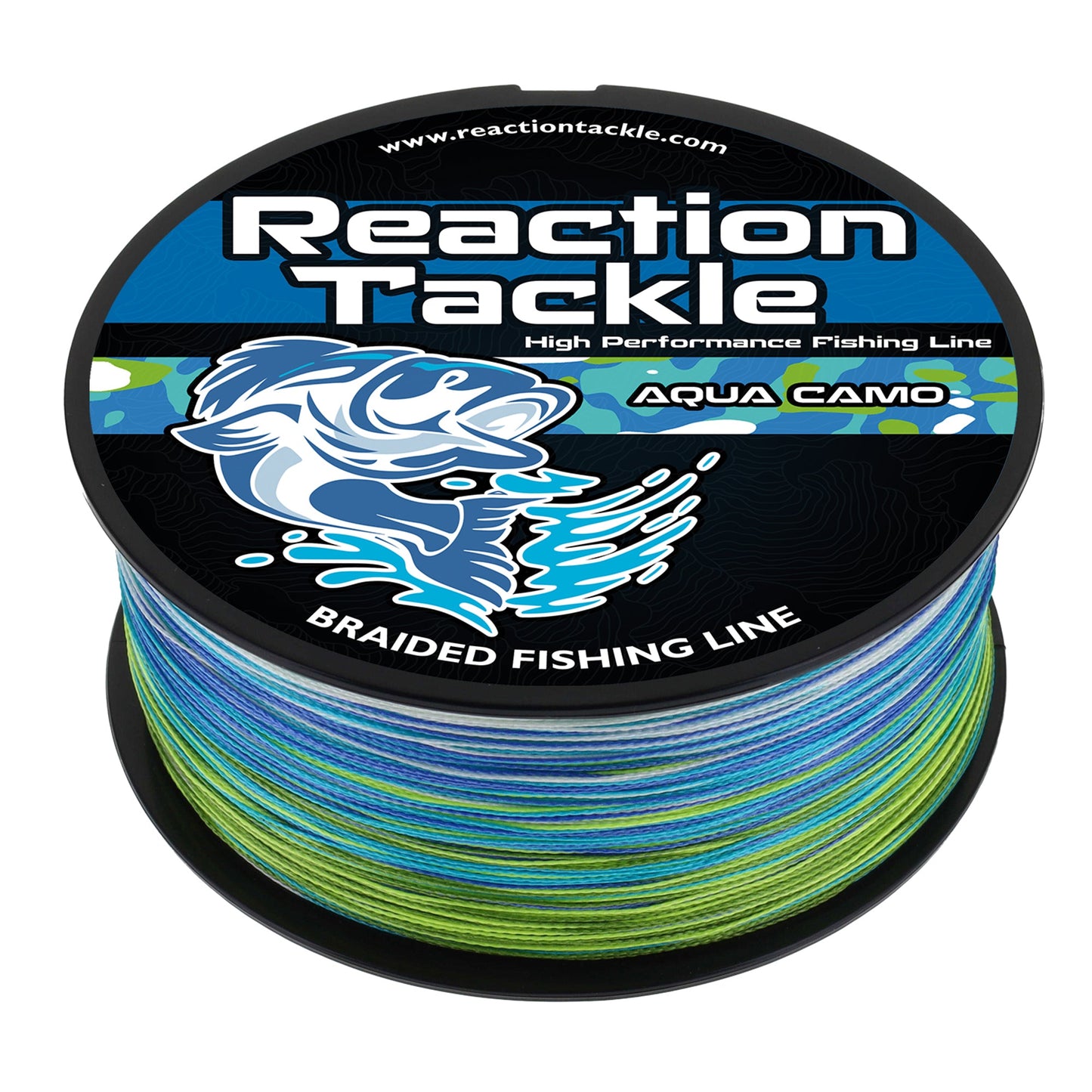 Reaction Tackle Braided Fishing Line - Aqua Camo