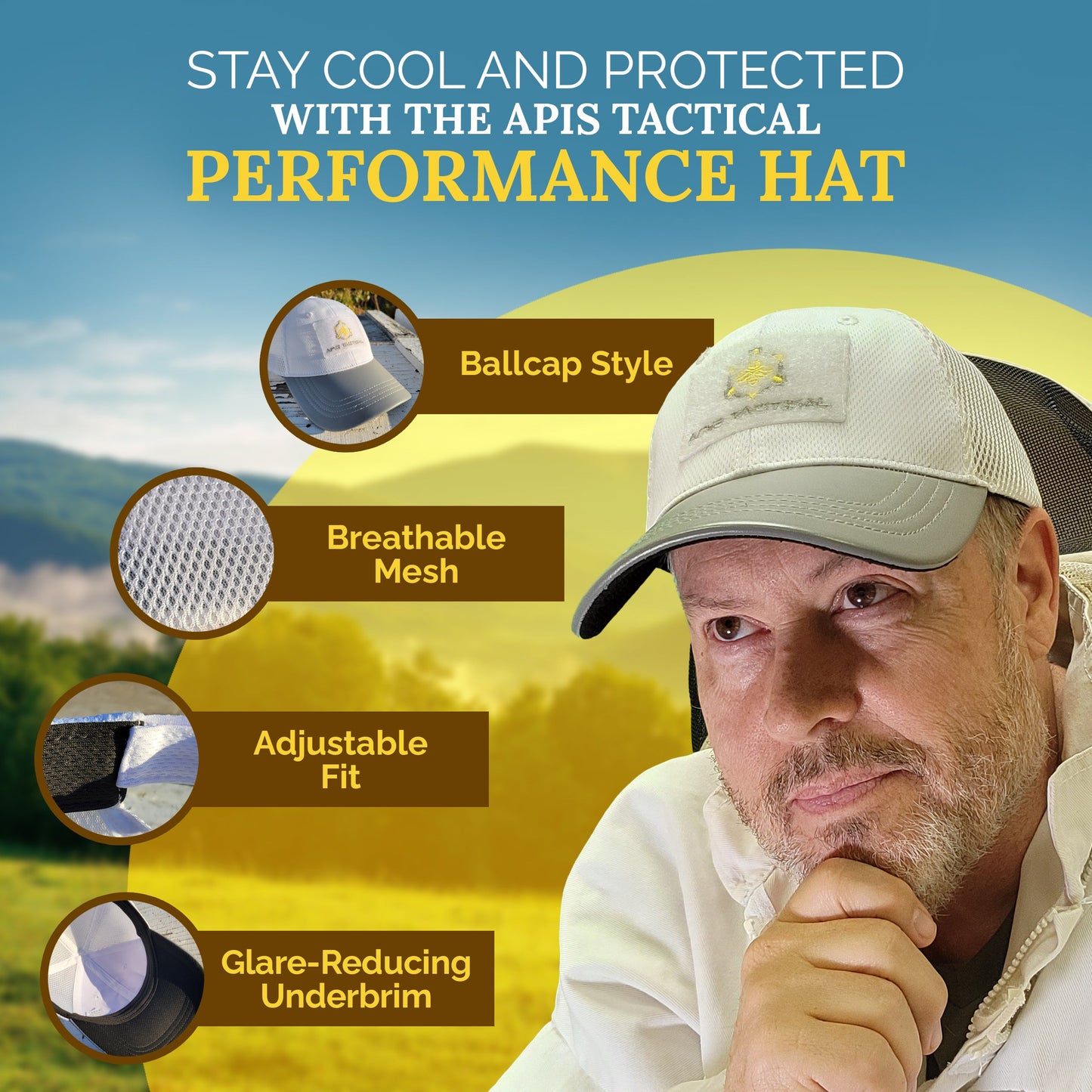 Apis Tactical Performance Tactical Hat - White