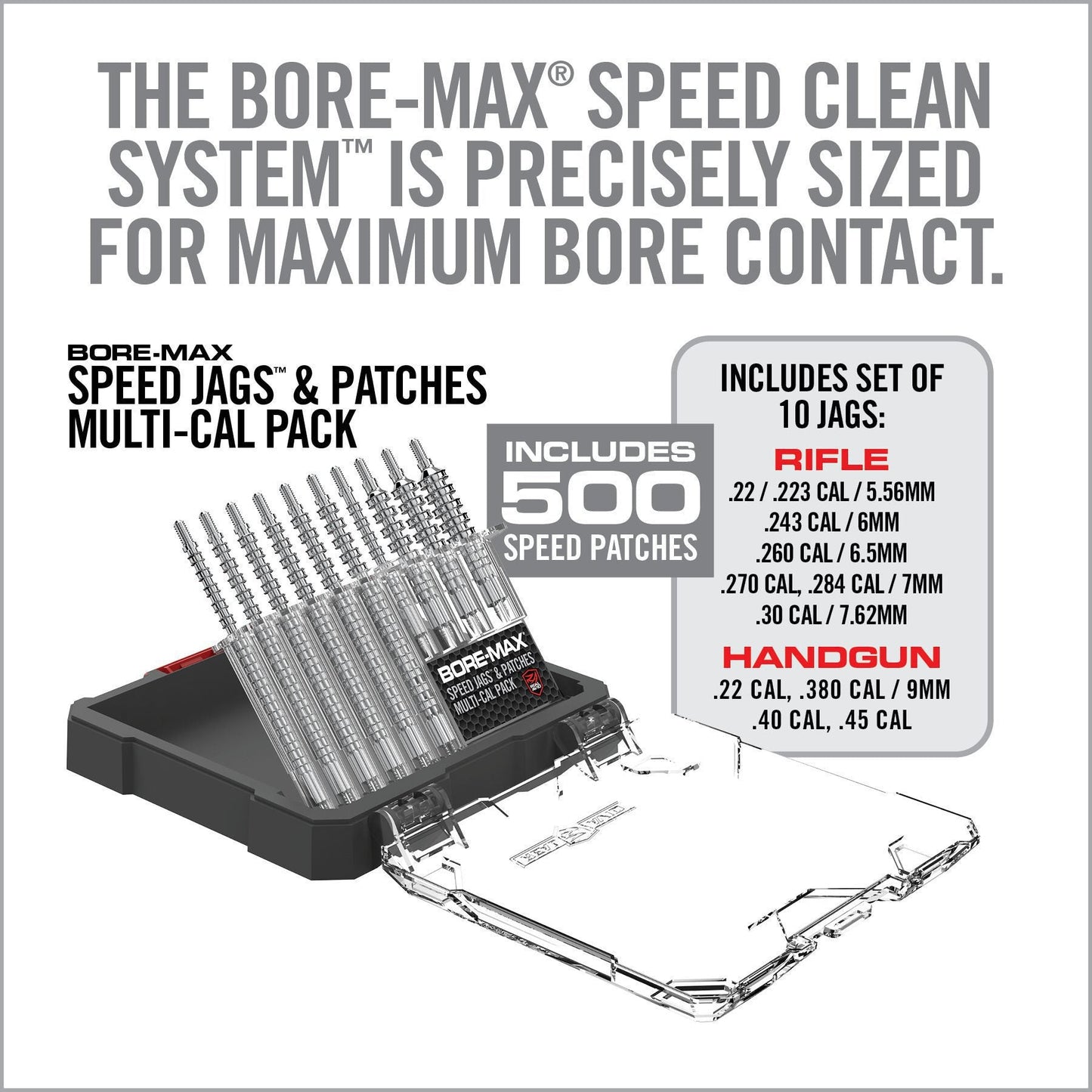 Bore-Max® Speed Jags™ & Patches Multi-Cal Pack