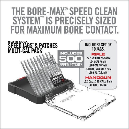 Bore-Max® Speed Jags™ & Patches Multi-Cal Pack