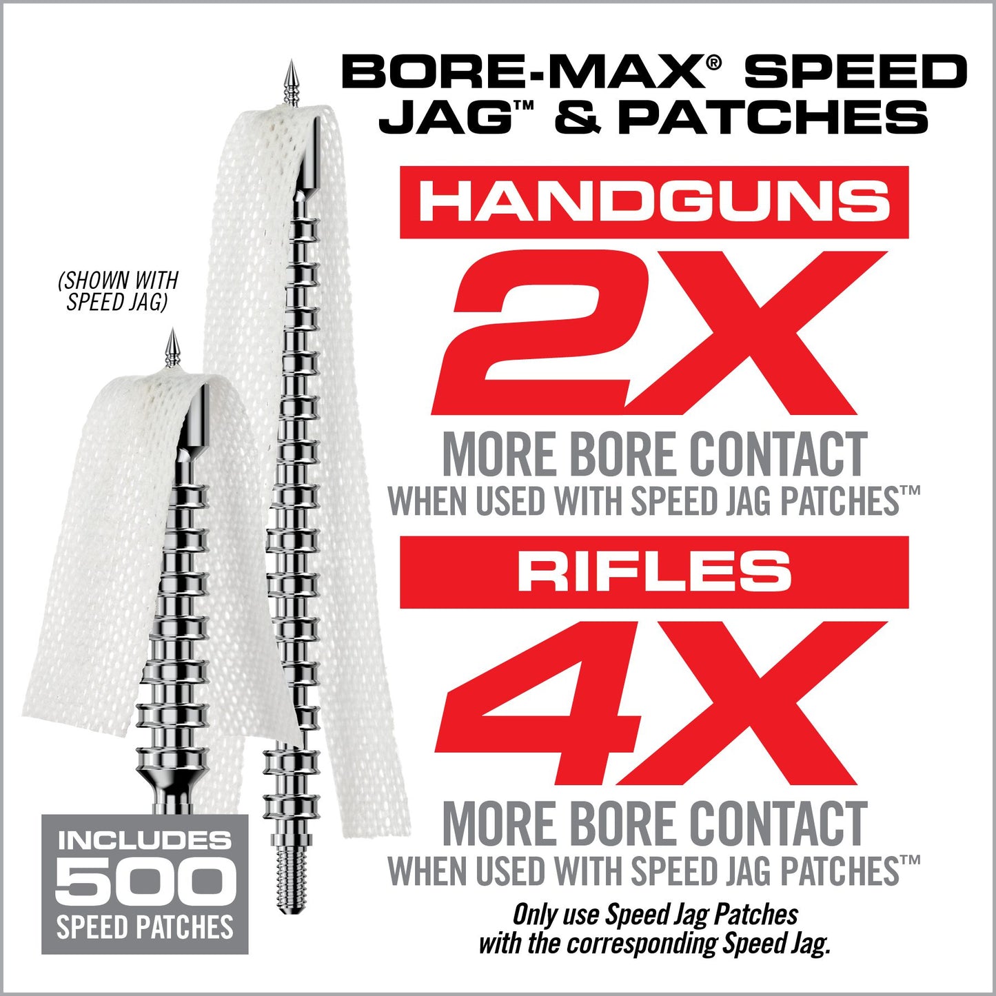 Bore-Max® Speed Jags™ & Patches Multi-Cal Pack