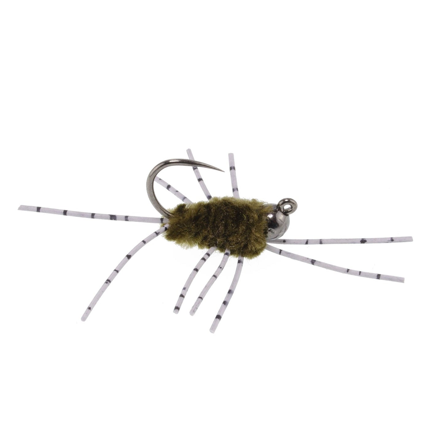 3 Pack Pat's Rubber Legs Tungsten Jigged Dark Olive Euro Nymph Size 6