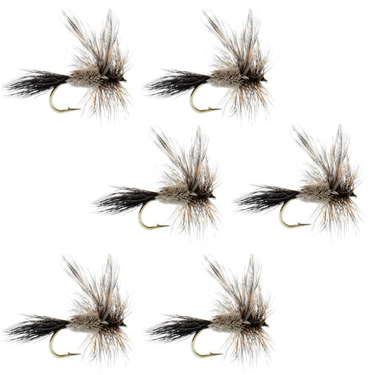 Barbless Adams Irresistible Classic Dry Fly - 6 Flies Hook Size 12