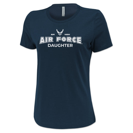Air Force Daughter Ladies T-Shirt (Navy)