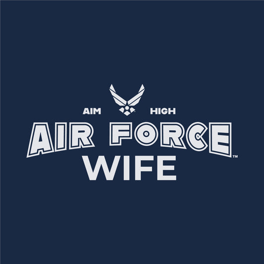 Air Force Wife Ladies T-Shirt (Navy)