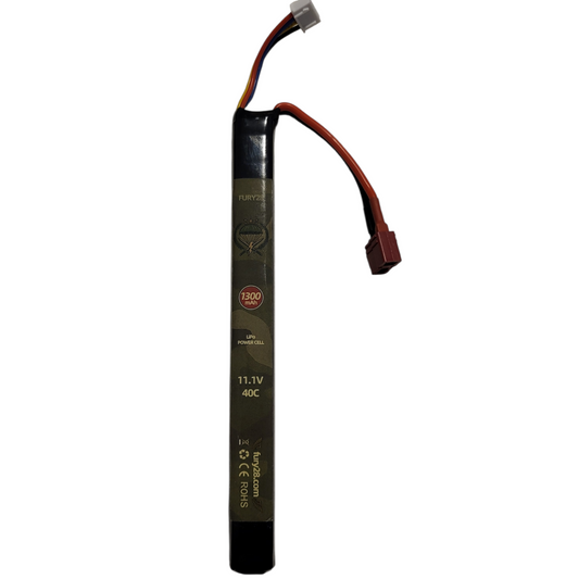 Fury28 11.1v 1300mah 40c Lipo battery long Type AK AEG