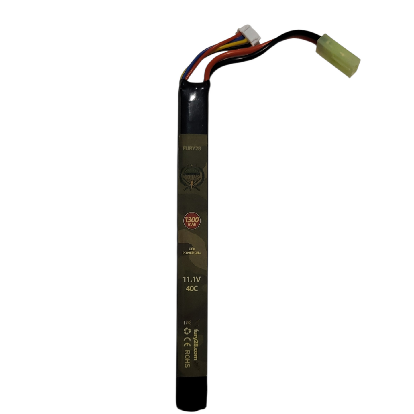 Fury28 11.1v 1300mah 40c Lipo battery long Type AK AEG