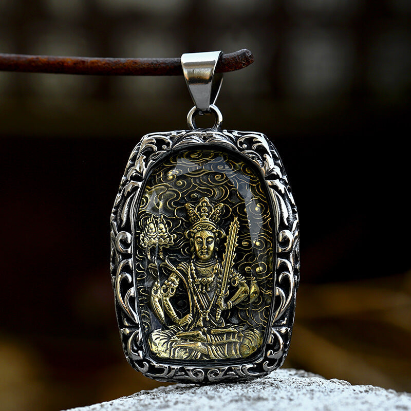 Buddhist Bodhisattva Stainless Steel Pendant
