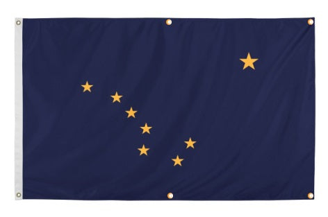 WallSafe™ Wall-Mounted Alaska Flag | Reinforced Edge Grommets | Made in USA