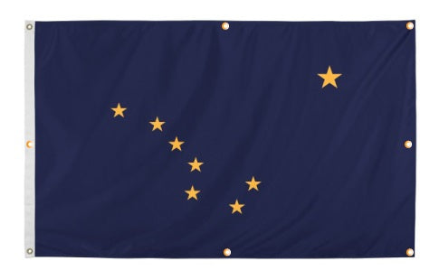 WallSafe™ Wall-Mounted Alaska Flag | Reinforced Edge Grommets | Made in USA