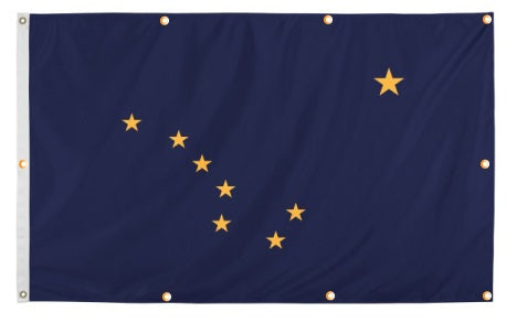 WallSafe™ Wall-Mounted Alaska Flag | Reinforced Edge Grommets | Made in USA