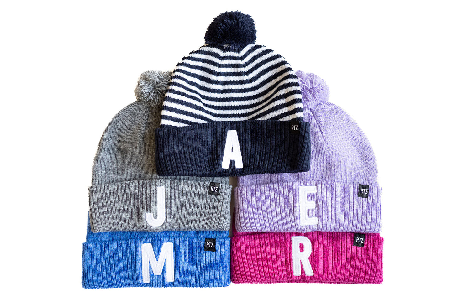 Letter Pom Pom Hat
