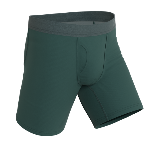 The Alloy | Dark Teal Long Leg Ball Hammock® Pouch Underwear With Fly