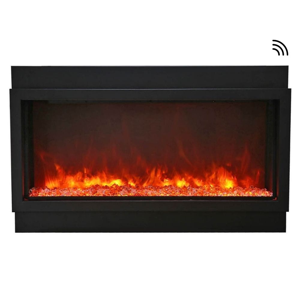 Amantii Panorama DEEP Lumina 40-Inch Built-in Indoor/Outdoor Smart Electric Fireplace (BI-40-DEEP-OD-LUMINA)