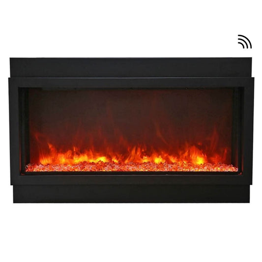 Amantii Panorama DEEP Lumina 40-Inch Built-in Indoor/Outdoor Smart Electric Fireplace (BI-40-DEEP-OD-LUMINA)