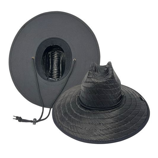 BLACKOUT Straw Lifeguard Hat