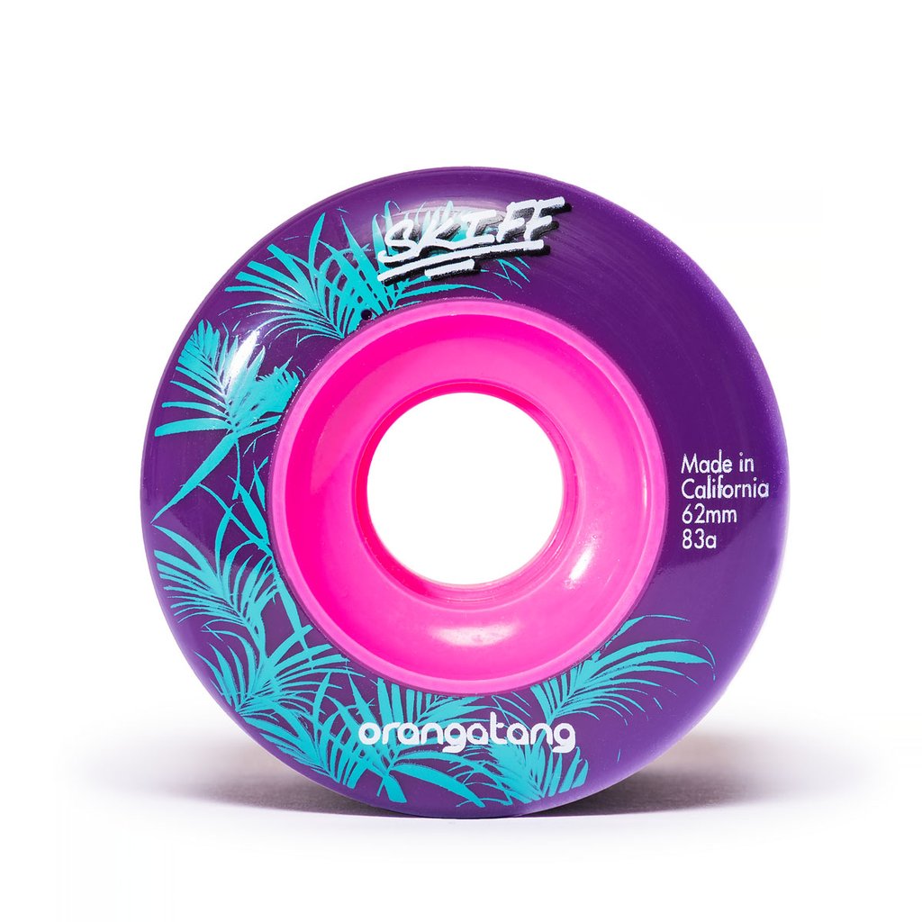 Orangatang Skiff 62mm 83a Longboard Wheels - Purple (Set of 4)