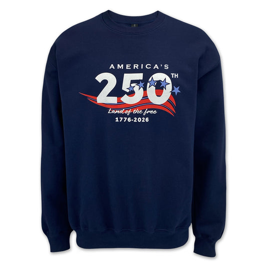 America's 250th Stars Land of The Free Crewneck (Navy)