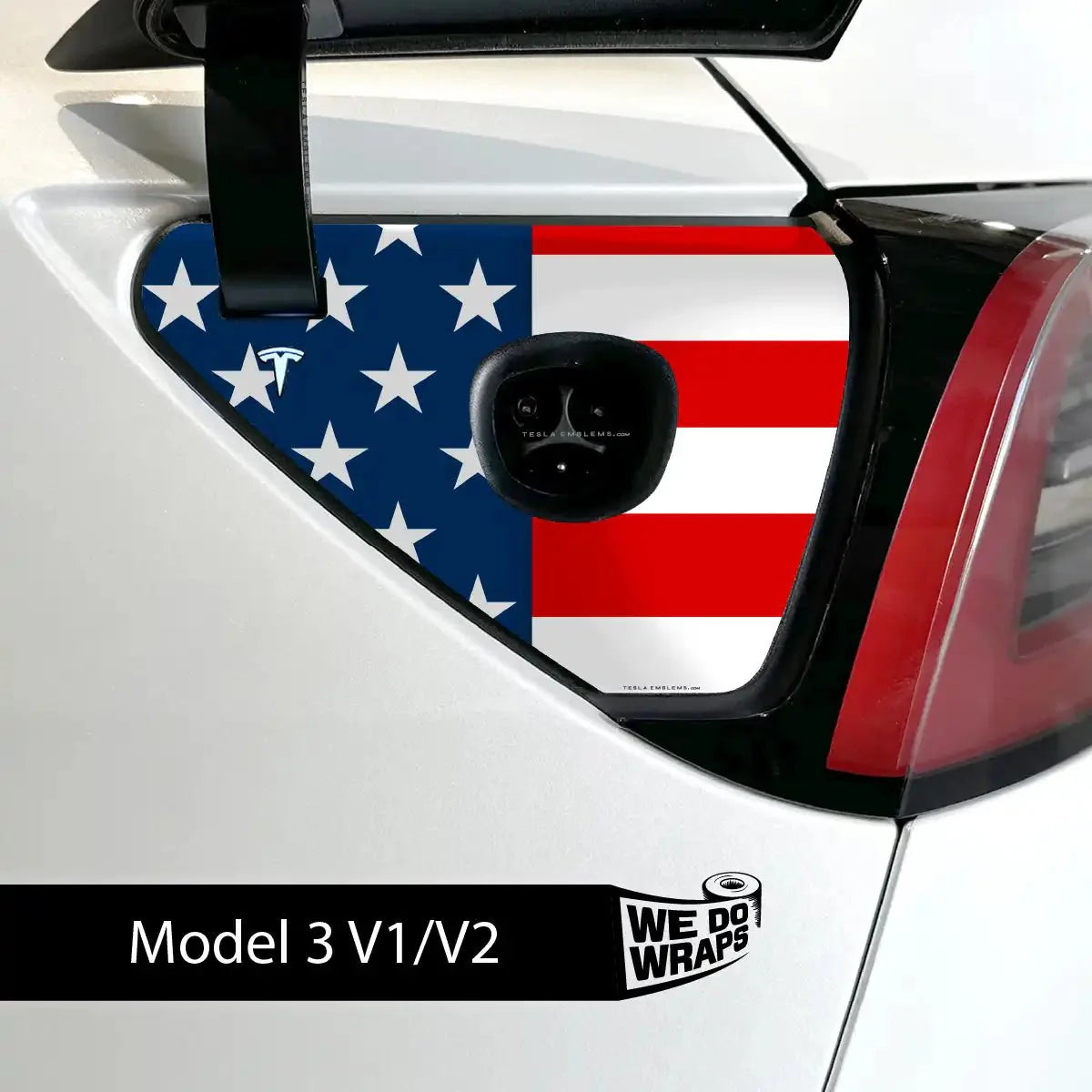 American Flag Tesla Charge Port Wrap | Model 3