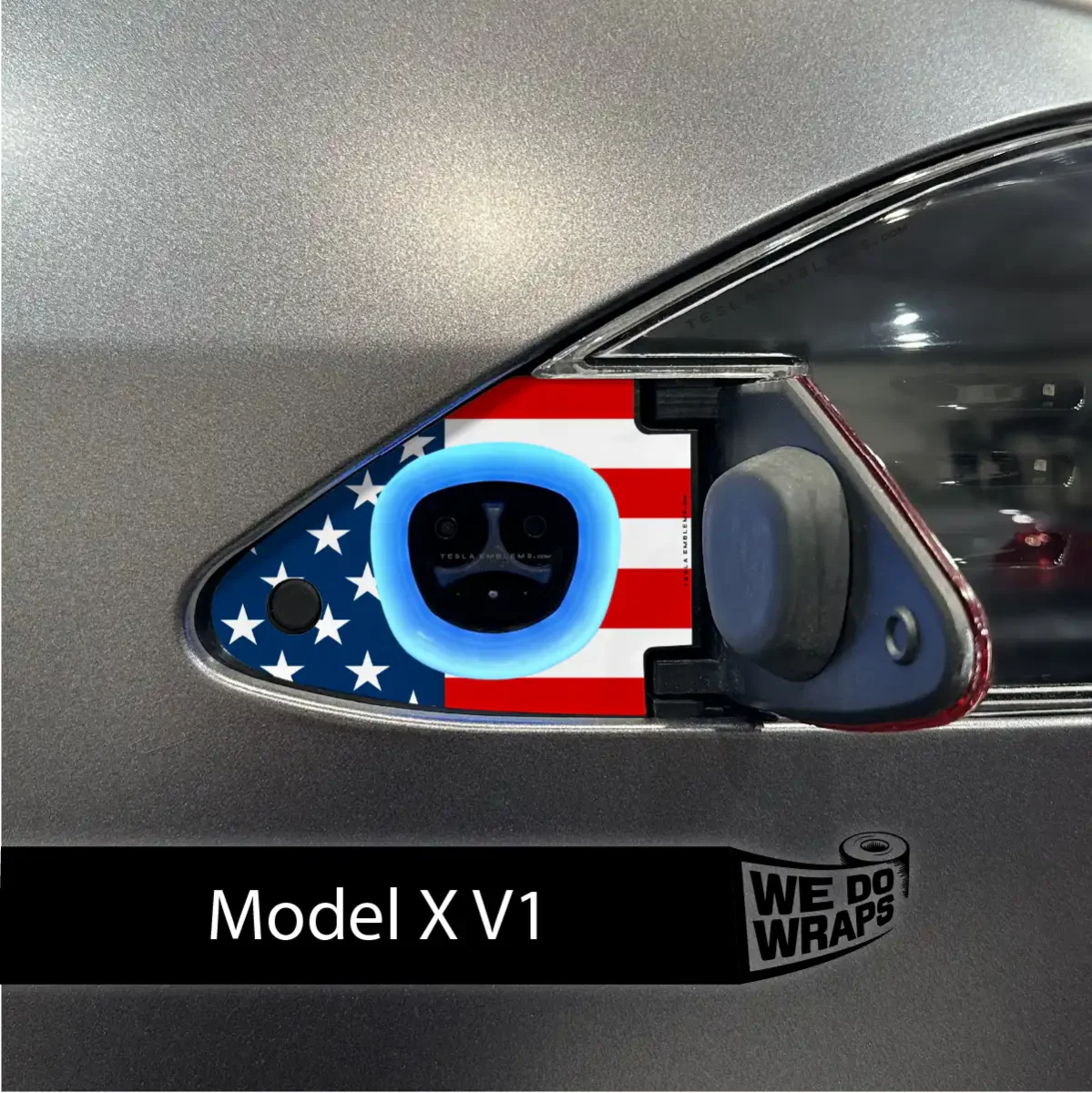 American Flag Tesla Charge Port Wrap | Model X