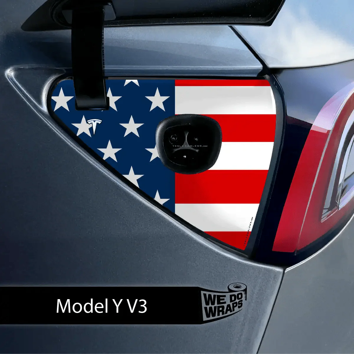 American Flag Tesla Charge Port Wrap | Model Y