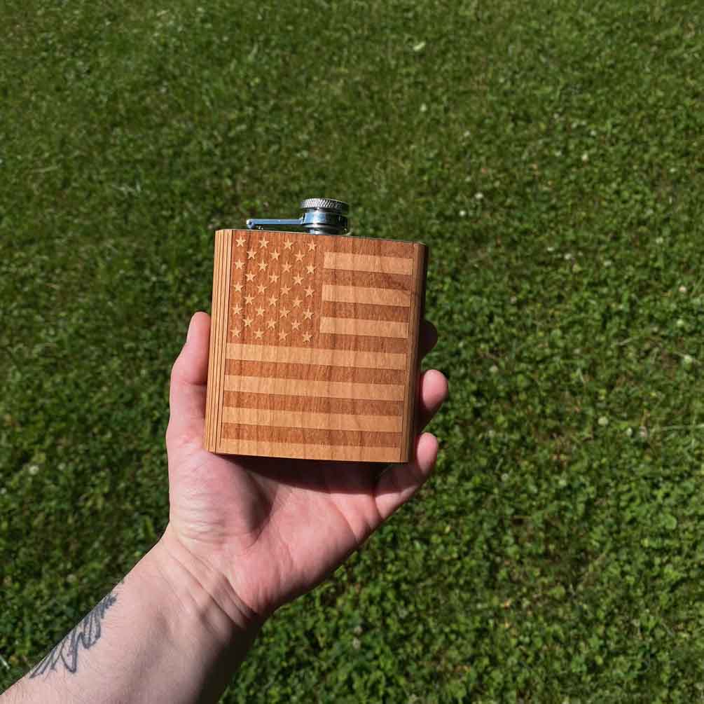 American Flag Flask
