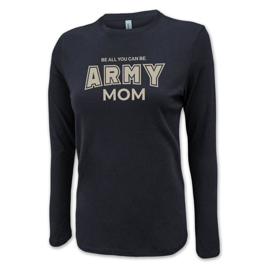 Army Mom Women's Long Sleeve T-Shirt (Black)