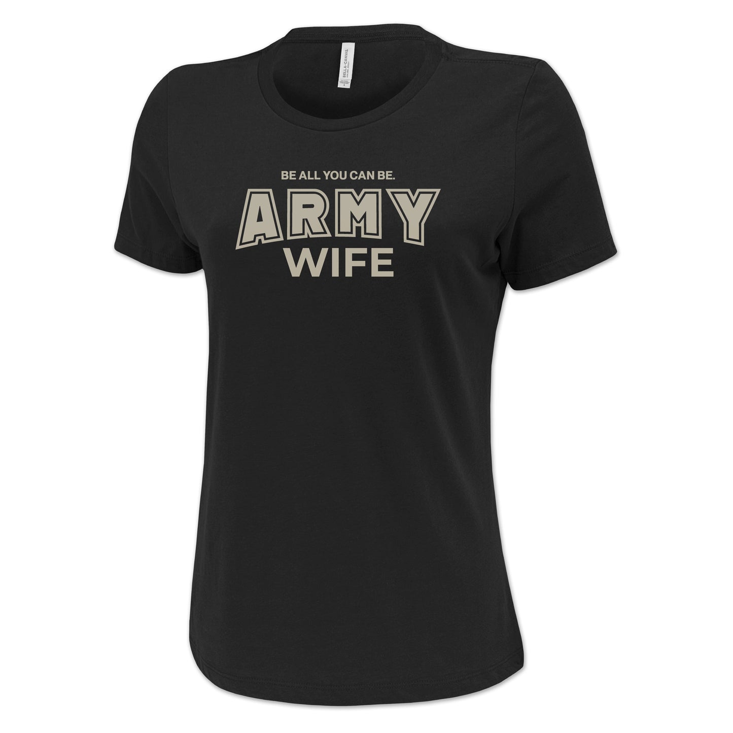 Army Wife Ladies T-Shirt (Black)