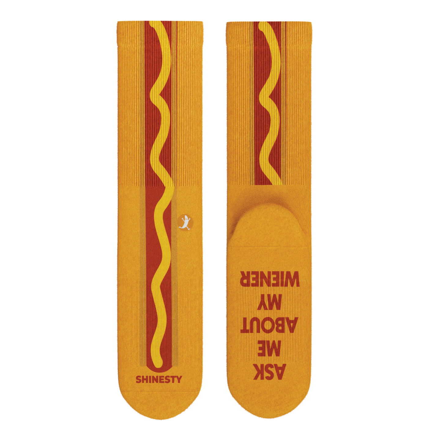 The Ask Me | Hot Dog Heel Hammock™ Crew Socks