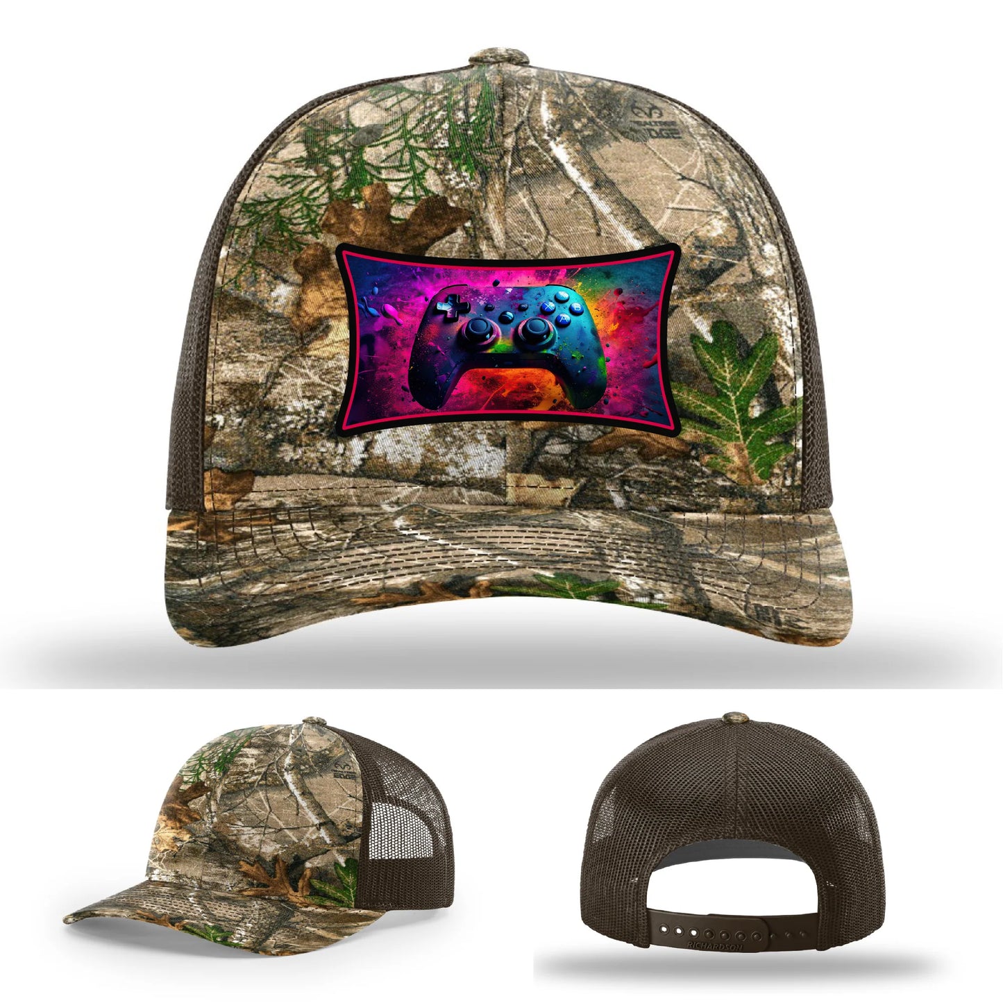 Next Level Gamer Leather Patch Hat Controller Graphic