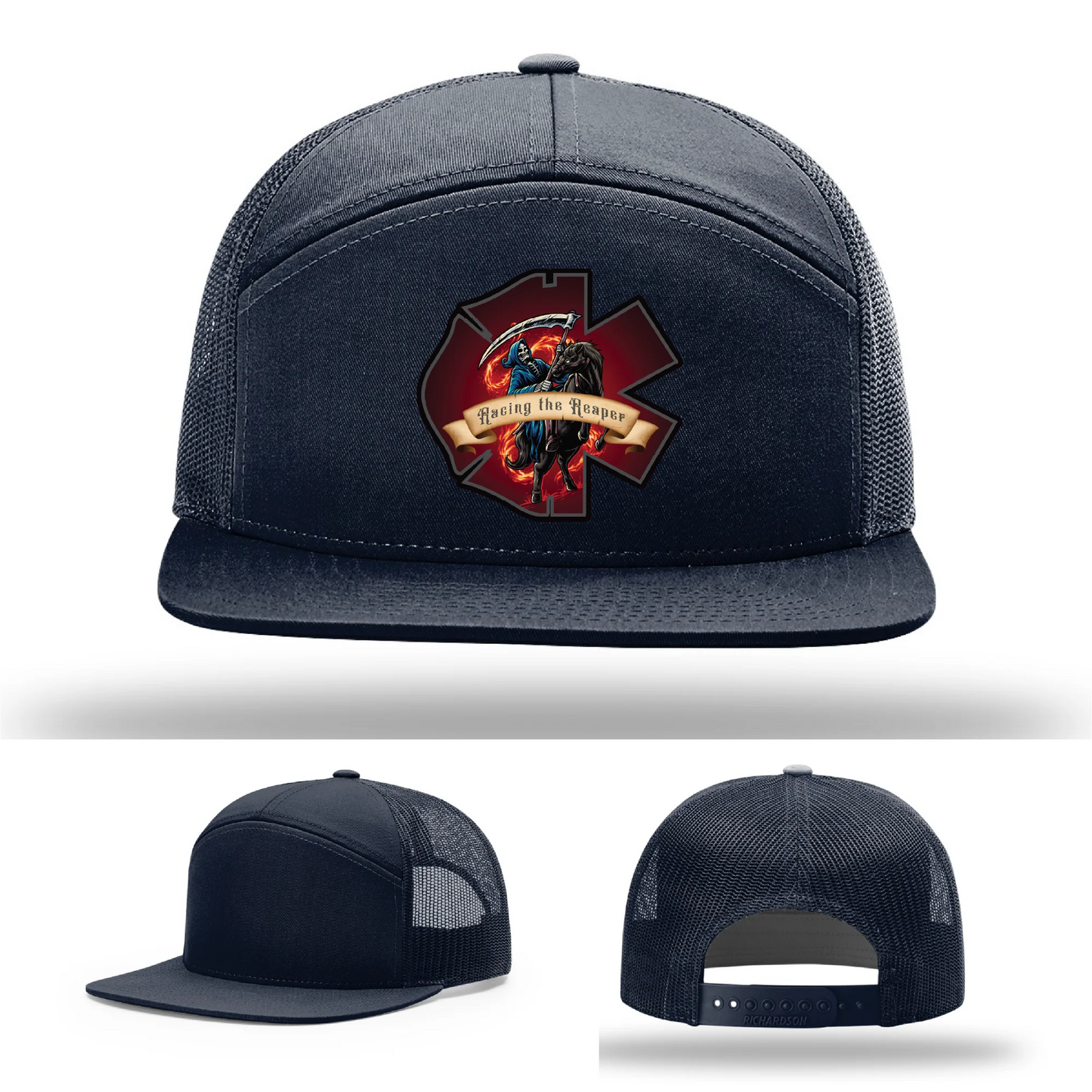 Fire and EMS Reaper Leather Patch Hat