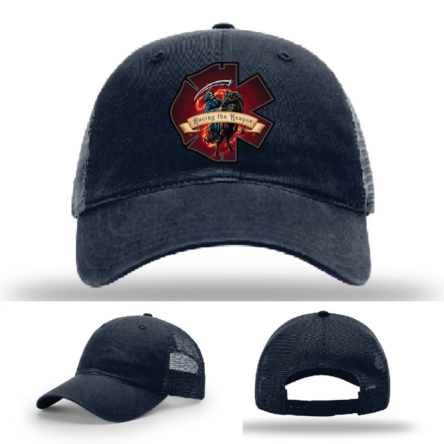 Fire and EMS Reaper Leather Patch Hat
