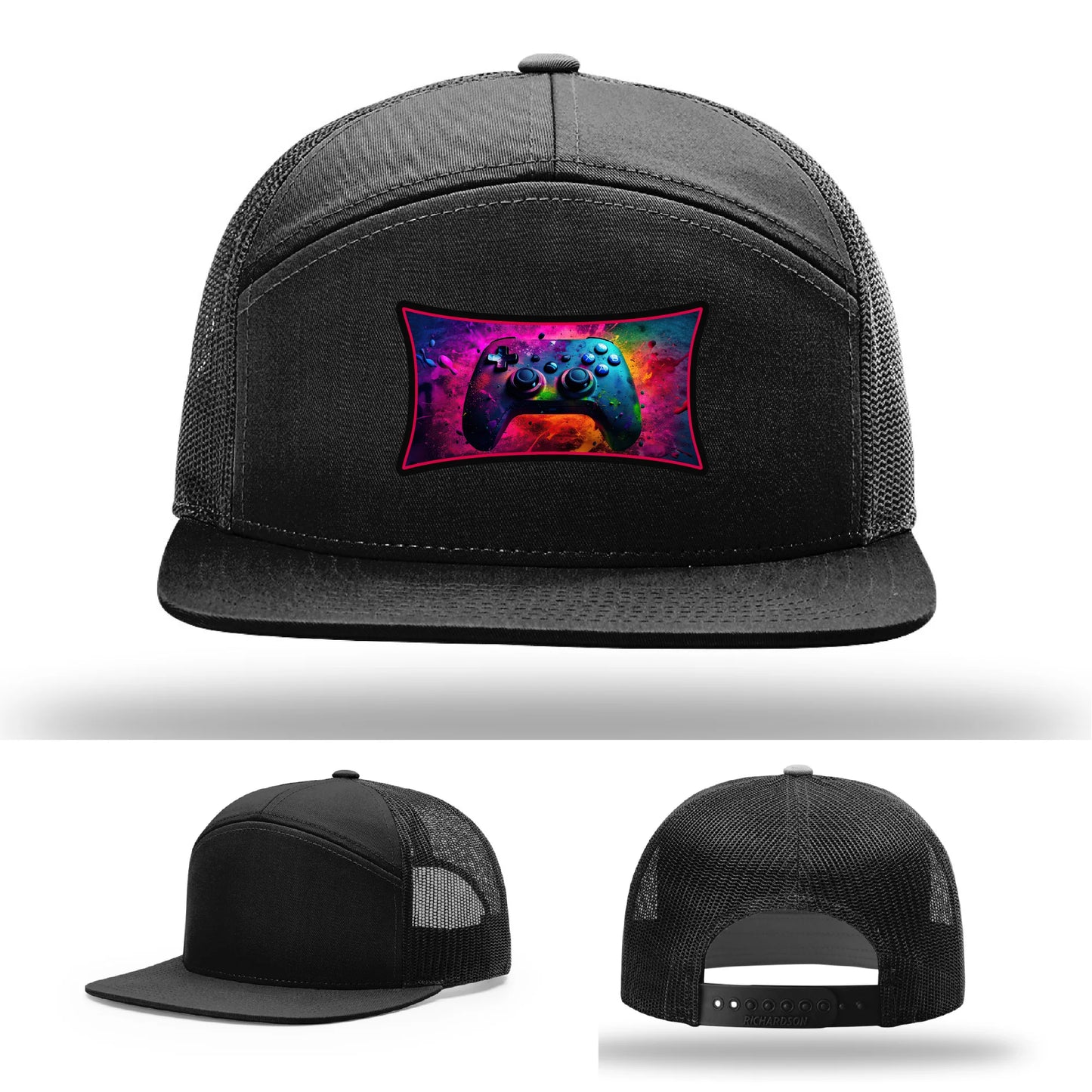 Next Level Gamer Leather Patch Hat Controller Graphic