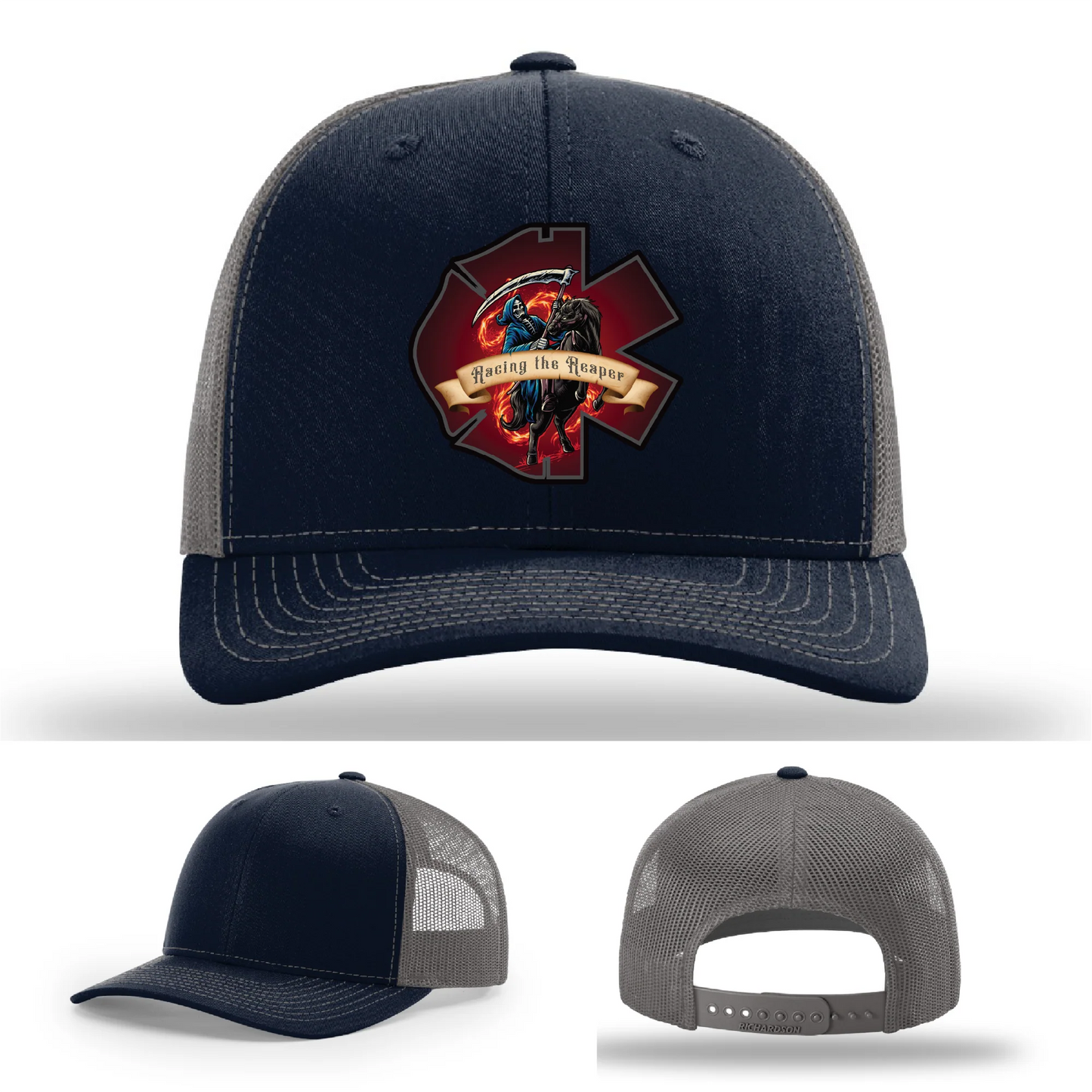 Fire and EMS Reaper Leather Patch Hat