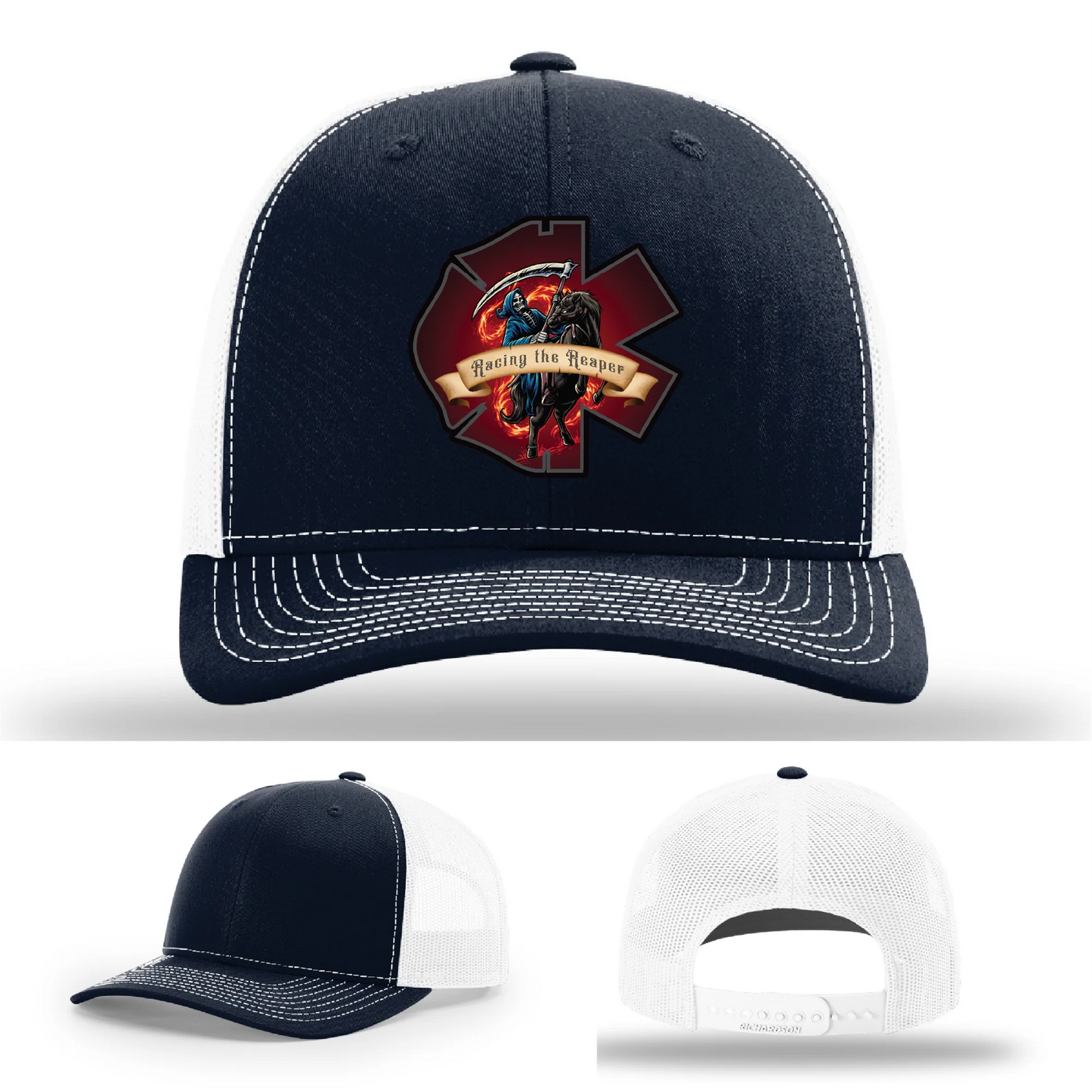 Fire and EMS Reaper Leather Patch Hat