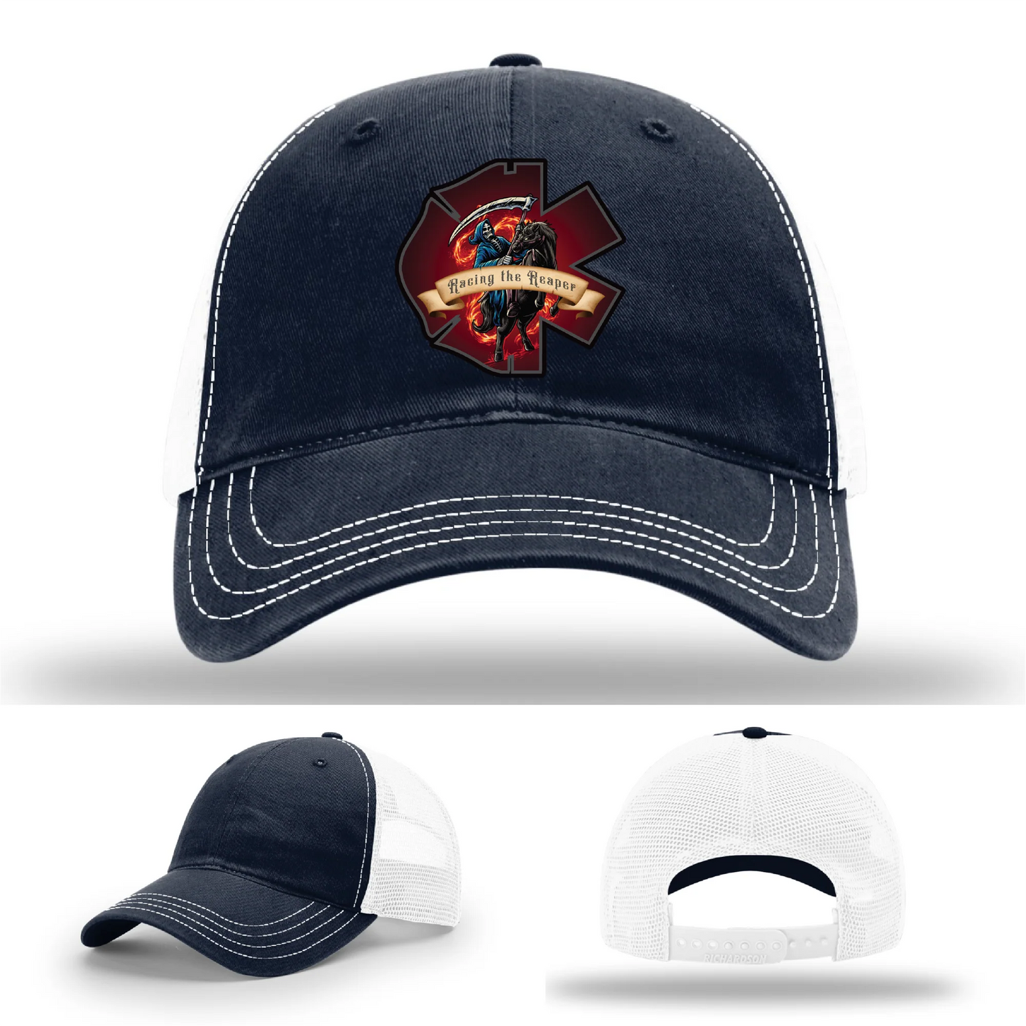 Fire and EMS Reaper Leather Patch Hat