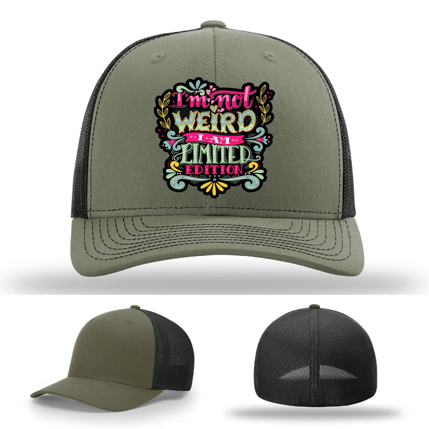 I’m Not Weird Leather Patch Hat