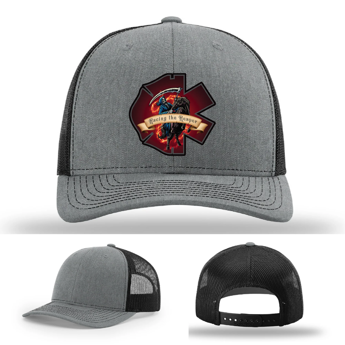 Fire and EMS Reaper Leather Patch Hat