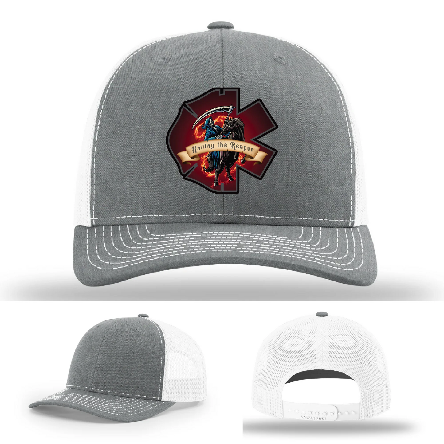 Fire and EMS Reaper Leather Patch Hat