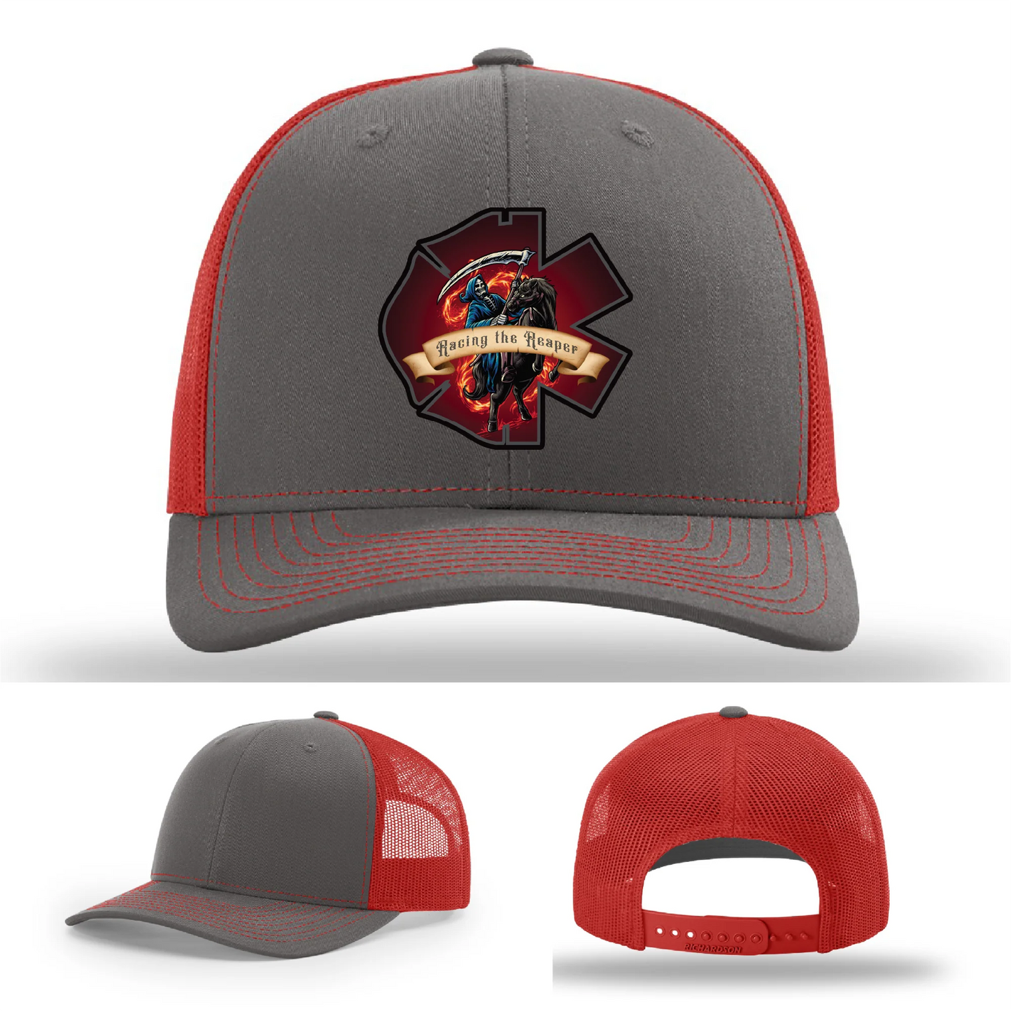 Fire and EMS Reaper Leather Patch Hat