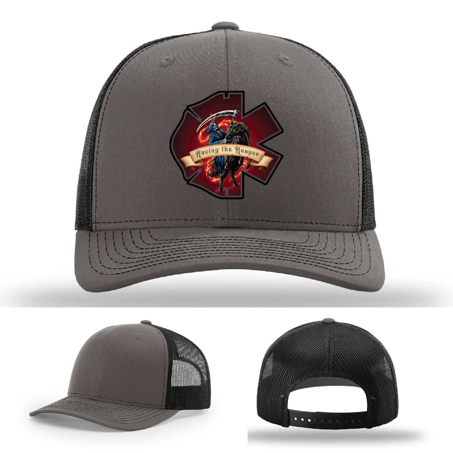 Fire and EMS Reaper Leather Patch Hat